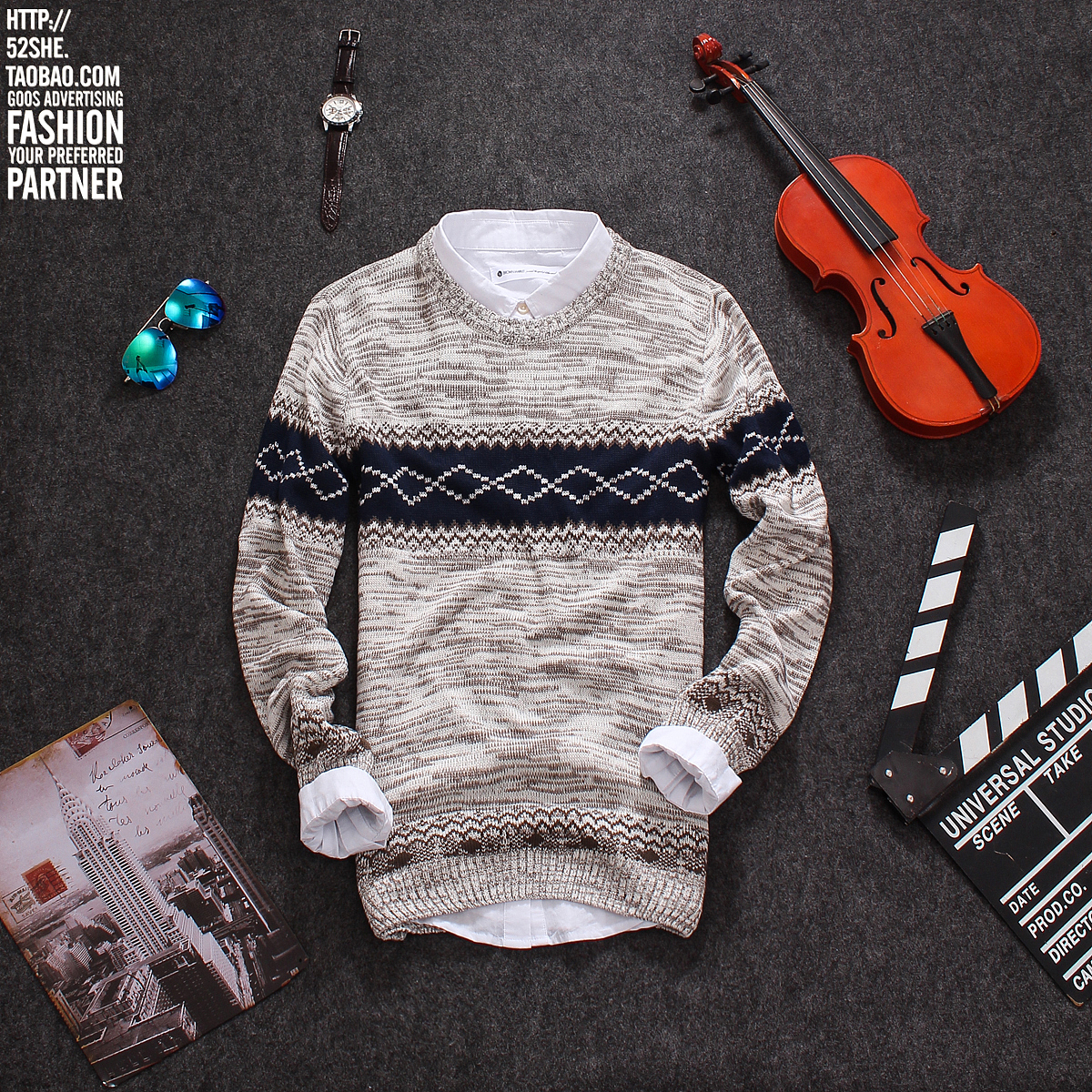 专业淘宝服装平铺拍摄 打造高转化率的男女装静物展示