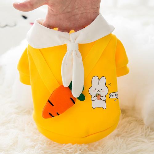 胡萝卜小狗狗衣服柯基法斗春秋装薄款装泰迪小型幼犬夏季猫咪宠物